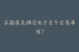 求助摸完猫没洗手会不会有事情？