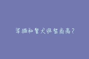 军猫和警犬谁智商高？