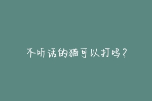 不听话的猫可以打吗？