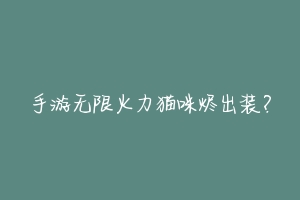 手游无限火力猫咪烬出装？