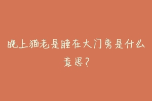 晚上猫老是睡在大门旁是什么意思？