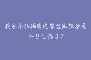 我家小猫猫爱吃零食跟辣条是不是生病了？