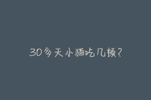 30多天小猫吃几顿？