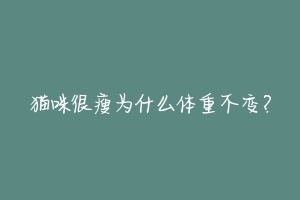 猫咪很瘦为什么体重不变？