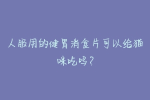 人服用的健胃消食片可以给猫咪吃吗？