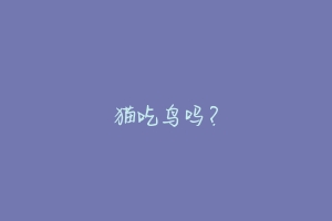 猫吃鸟吗？