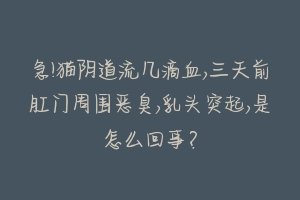 急!猫阴道流几滴血,三天前肛门周围恶臭,乳头突起,是怎么回事？