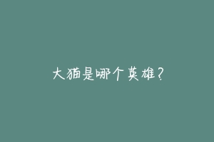 大猫是哪个英雄？