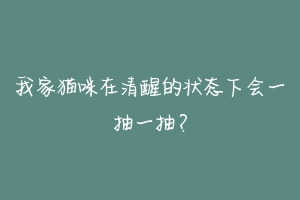 我家猫咪在清醒的状态下会一抽一抽？