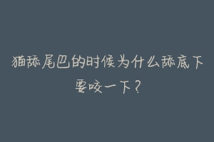 猫舔尾巴的时候为什么舔底下要咬一下？