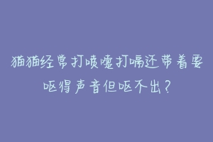 猫猫经常打喷嚏打嗝还带着要呕得声音但呕不出？