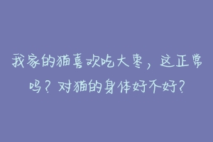 我家的猫喜欢吃大枣，这正常吗？对猫的身体好不好？