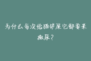 为什么每次给猫铲屎它都要来撒尿？