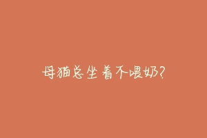 母猫总坐着不喂奶？