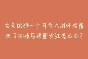 白色的猫一个月多大用沐浴露洗了洗澡后眼圈发红怎么办？