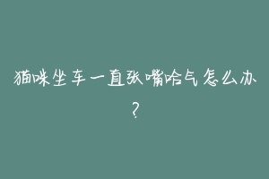 猫咪坐车一直张嘴哈气怎么办？