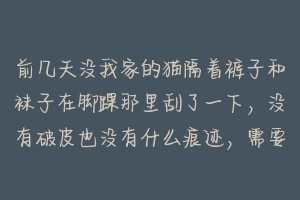 前几天没我家的猫隔着裤子和袜子在脚踝那里刮了一下，没有破皮也没有什么痕迹，需要去打疫苗吗？谢谢？