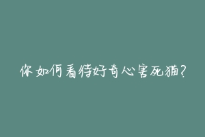 你如何看待好奇心害死猫？