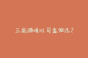 三能猫咪吐司盒做法？