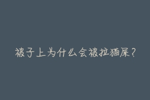 被子上为什么会被拉猫屎？