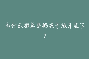 为什么猫总是把孩子放床底下？