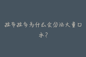 拉布拉多为什么会分泌大量口水？