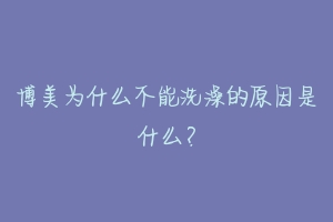 博美为什么不能洗澡的原因是什么？