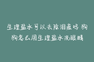 生理盐水可以去除泪痕吗 狗狗怎么用生理盐水洗眼睛