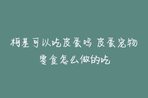 柯基可以吃皮蛋吗 皮蛋宠物零食怎么做的吃