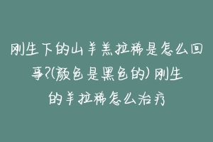 刚生下的山羊羔拉稀是怎么回事?(颜色是黑色的) 刚生的羊拉稀怎么治疗