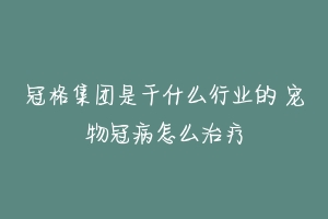 冠格集团是干什么行业的 宠物冠病怎么治疗